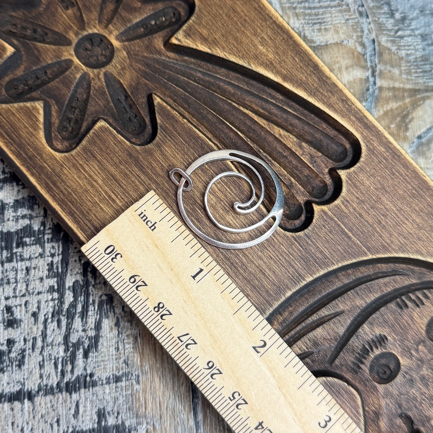 Minimalist Sterling Silver Spiral Pendant