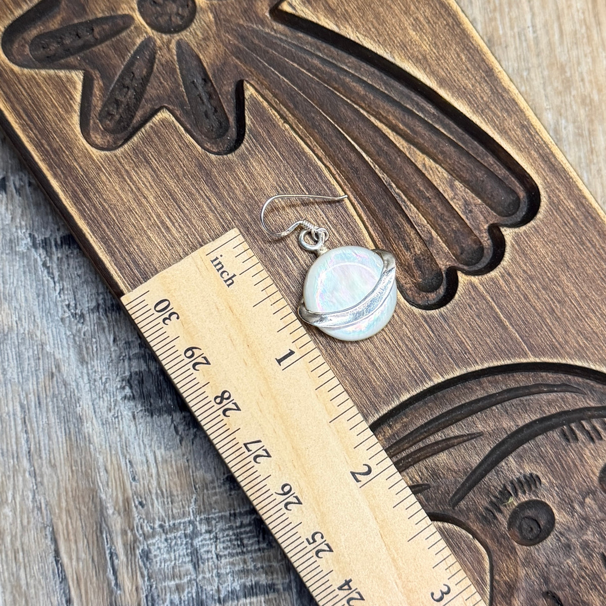 Whimsy Sterling Silver Mother Of Pearl Planet Earrings