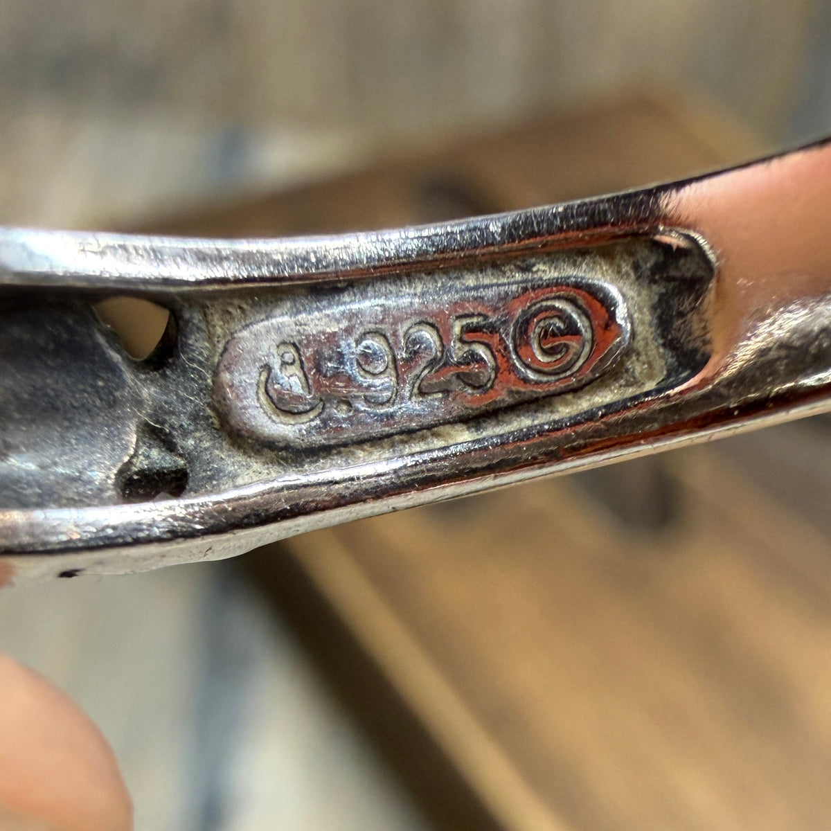 Carolyn Pollack Relios Southwestern Sterling Silver Turquoise Half Band Ring size R 1/2