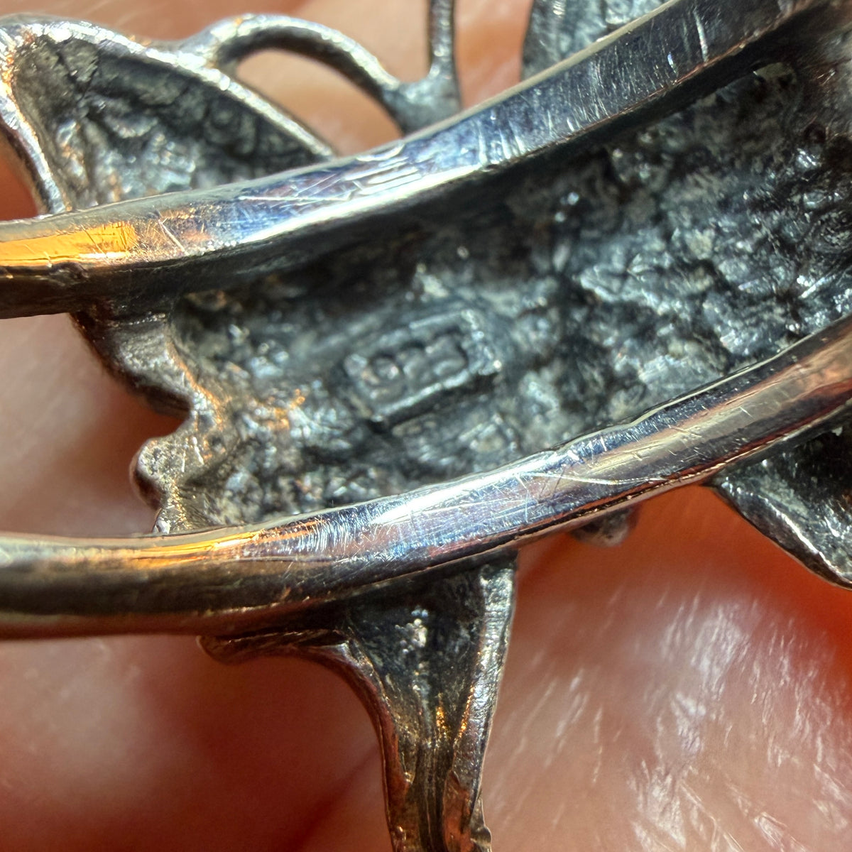 Whimsy Sterling Silver Luna Moth Ring size O