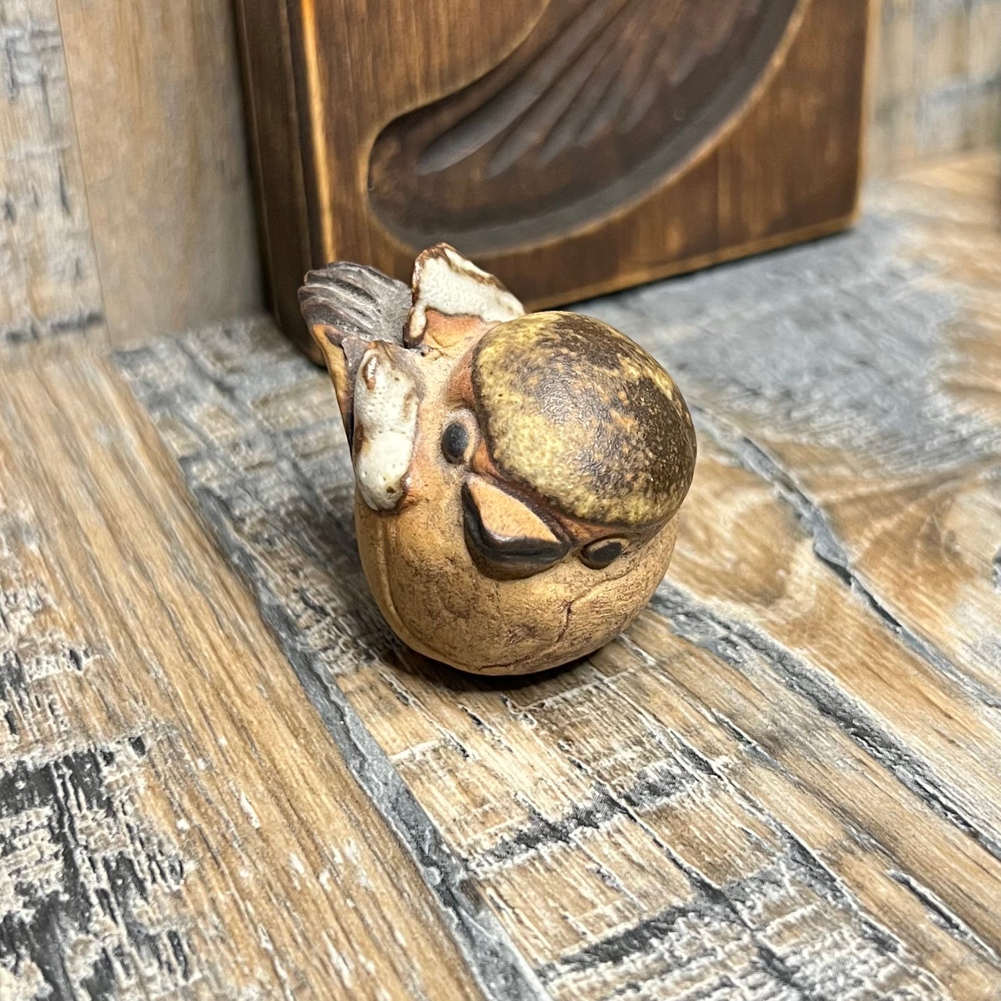 Vintage Tremar Studio Pottery Miniature Bird Curio Ornament