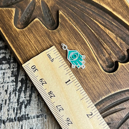 Dreamy Sterling Silver Hamsa Hand Amulet Inlaid All Seeing Eye Charm Pendant