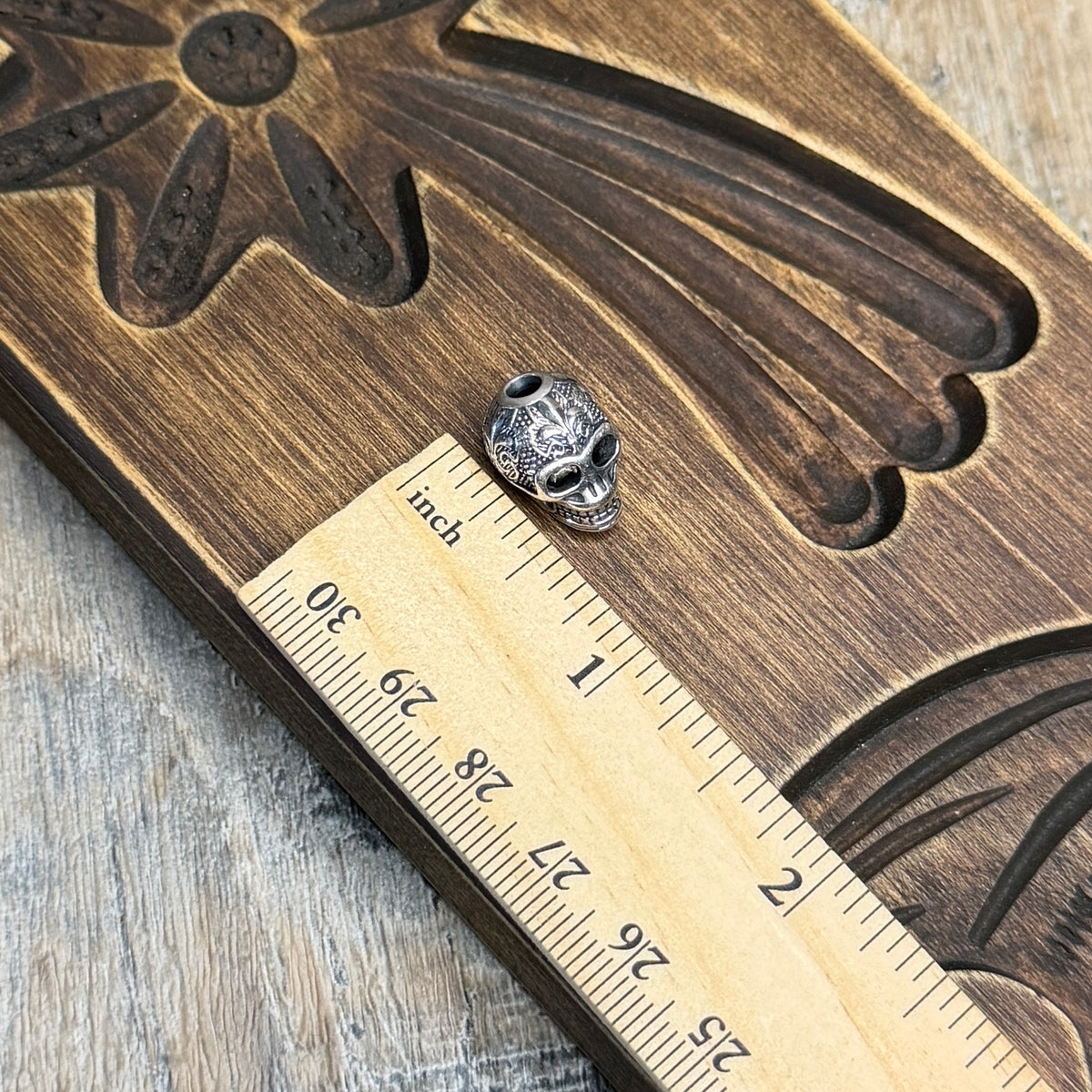 Thomas Sabo Designer Sterling Silver Fleur De Lis Skull Charm Pendant