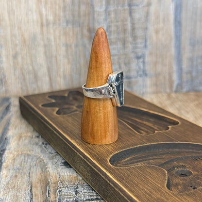 Stunning Sterling Silver Chunky Gothic Coffin Poison Ring Size O 1/2