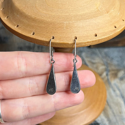 Beautiful Sterling Silver Carnelian Minimalist Drop Earrings