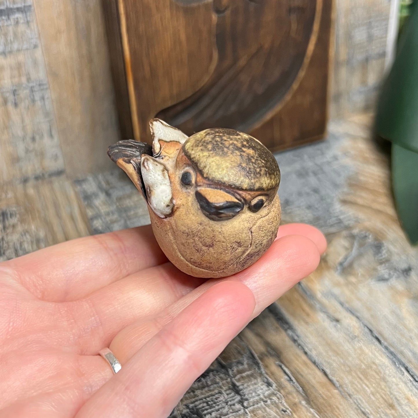 Vintage Tremar Studio Pottery Miniature Bird Curio Ornament