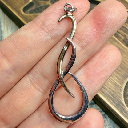 Whimsy Sterling Silver With Gold Swirl Organic Pendant