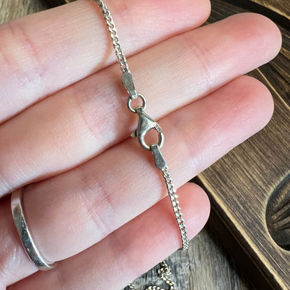 Sterling 950 Silver Peruvian Tumi God Coral Double Sided Pendant Necklace