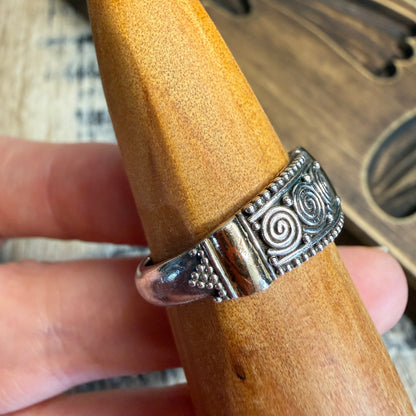 Designer Suarti 18ct Gold / Sterling Silver Spiral Ring Size R