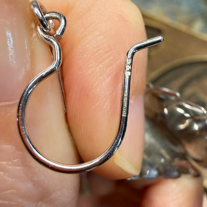Beautiful Solid Sterling Silver Designer Feather Earrings