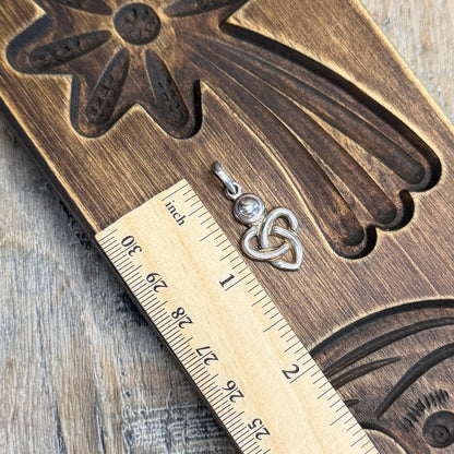 Dreamy Solid Sterling Silver Celtic Knot Pendant