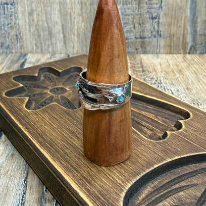 Dreamy Designer Didae Shablool Rose Gold / Sterling Silver Opal Ring size Q 1/2