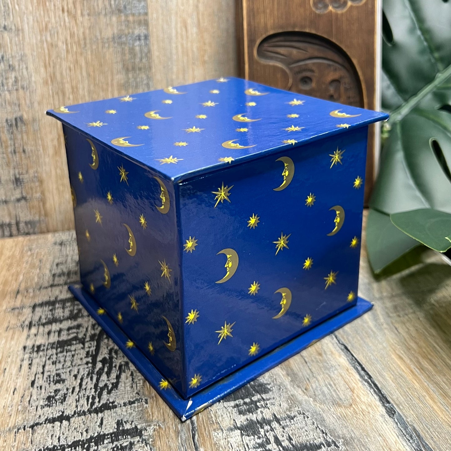 Celestial Moon and Star 90s Mini Three Drawer Storage / Jewellery Box Curio