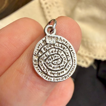 Mythical Sterling Silver Phaistos Disc Charm / Pendant