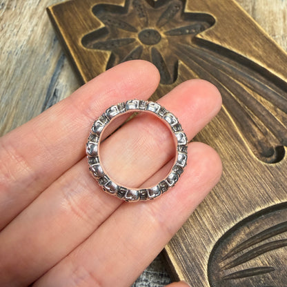 Thomas Sabo Designer Sterling Silver Rebel at Heart Skull Full Band size Q