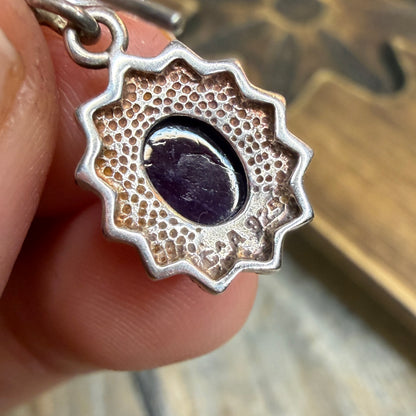 Dreamy Sterling Silver Chateau D Argent Designer Amethyst Earrings