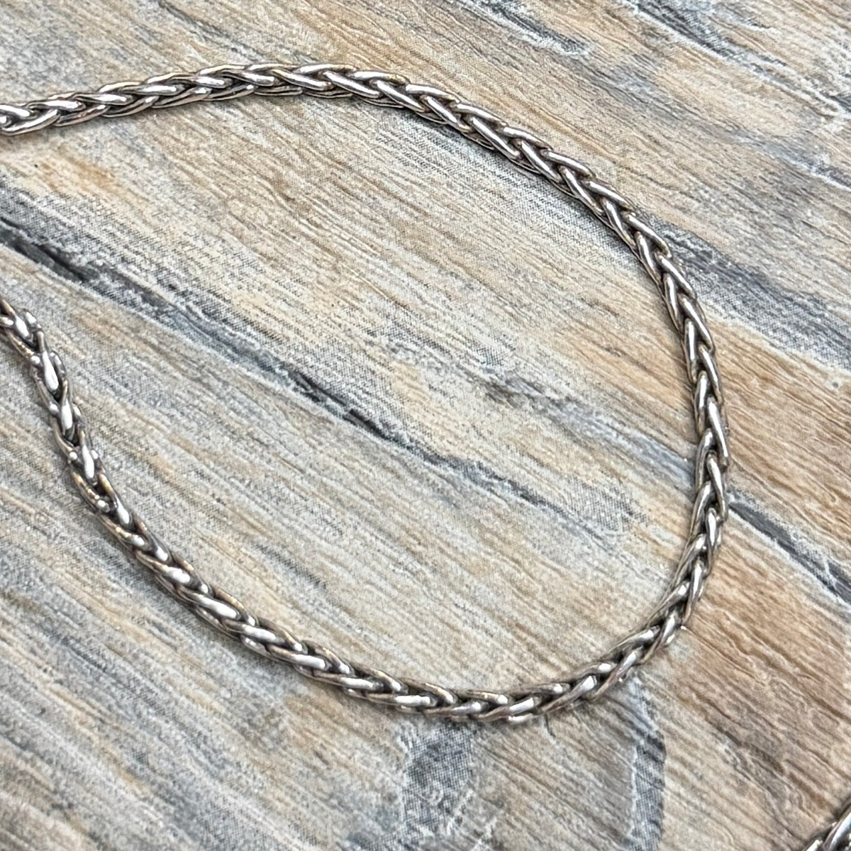 Sterling Silver Wheat / Foxtail Bali Chain 18 Inch Length