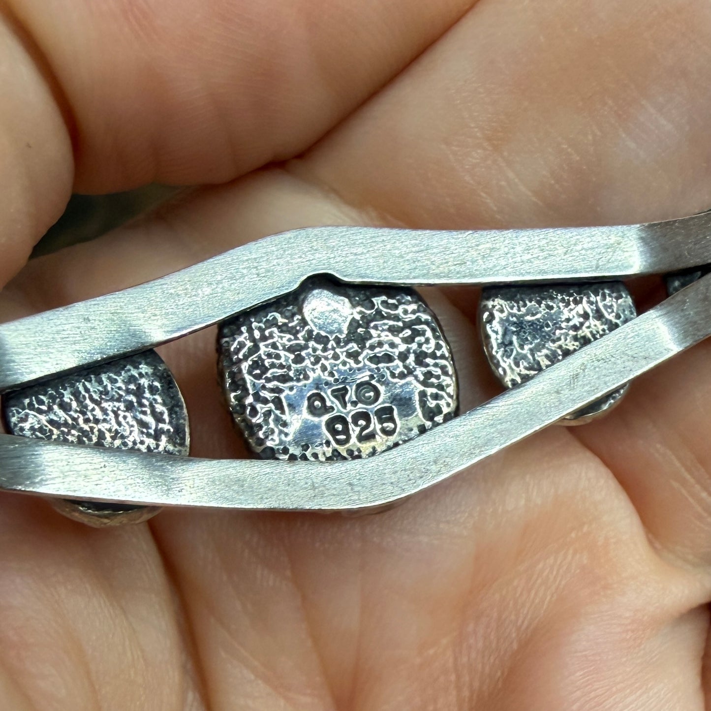 Dreamy Native Quoc QT Sterling Silver Turquoise Cuff Bangle