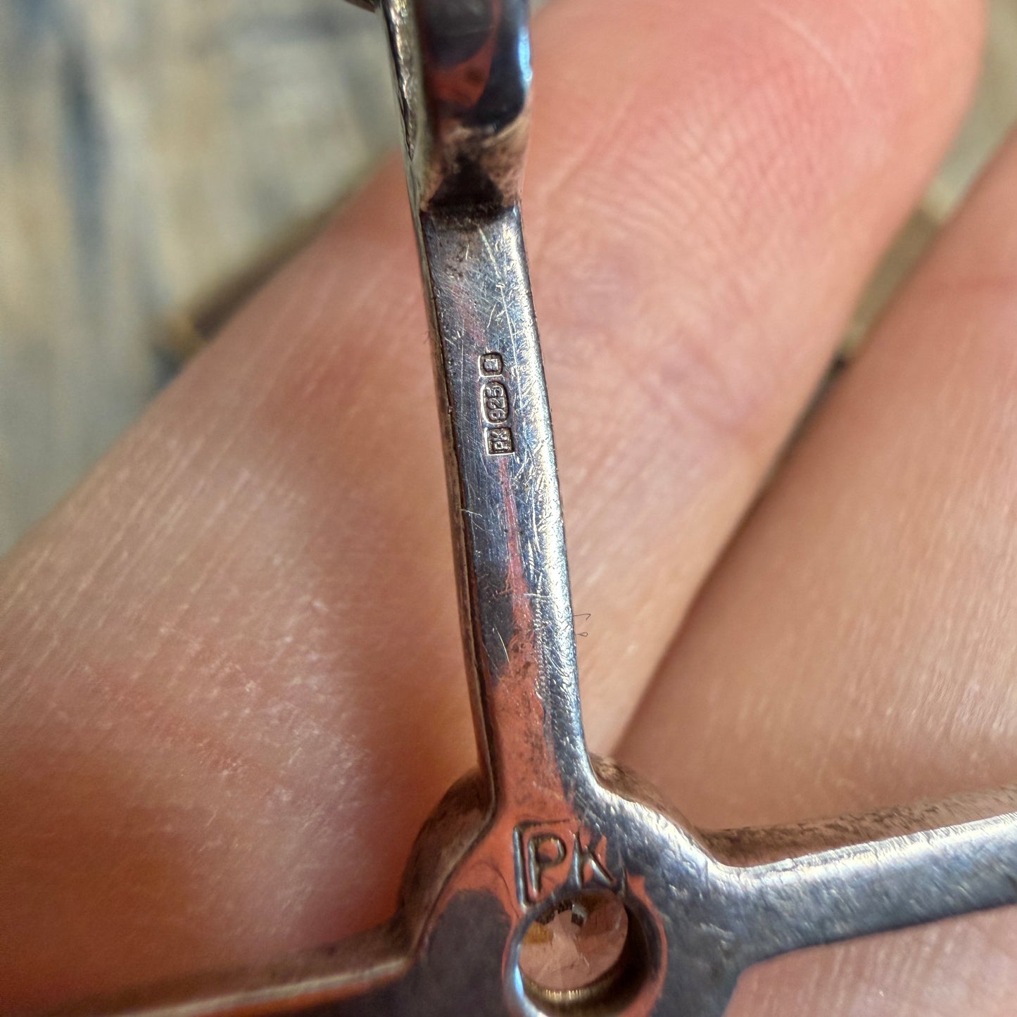 Whimsy Sterling Silver Huge Clear Stone Designer Cross Pendant