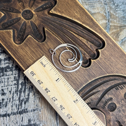 Minimalist Sterling Silver Spiral Pendant