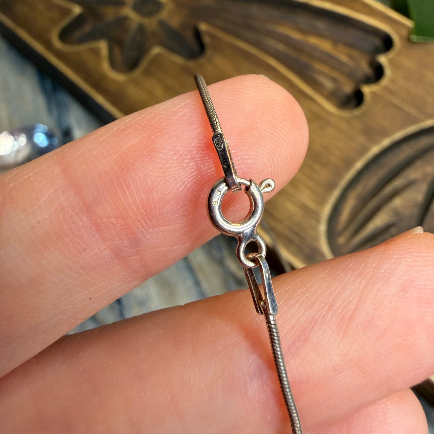 Dreamy Sterling Silver Artisan Hammered Moon Modernist Pendant Necklace