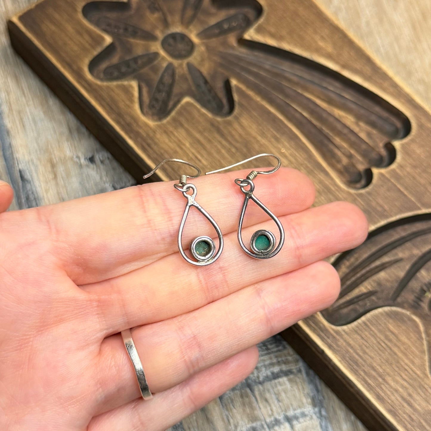 Beautiful Sterling Silver Turquoise Drop Earrings