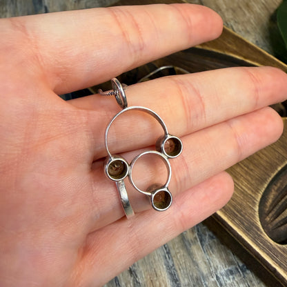 Scandi Sterling Silver Kultaseppa Salovaara Finland Modernist Pendant Necklace