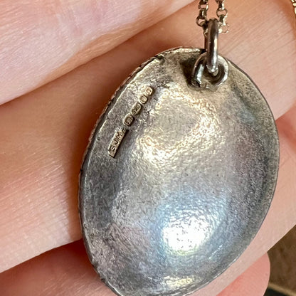 Artisan SJM Sterling Silver Modernist Pendant Necklace