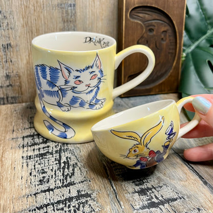 Whimsy Alice In Wonderland Whittard of Chelsea Coffee Mug and Espresso Cup Set of 2