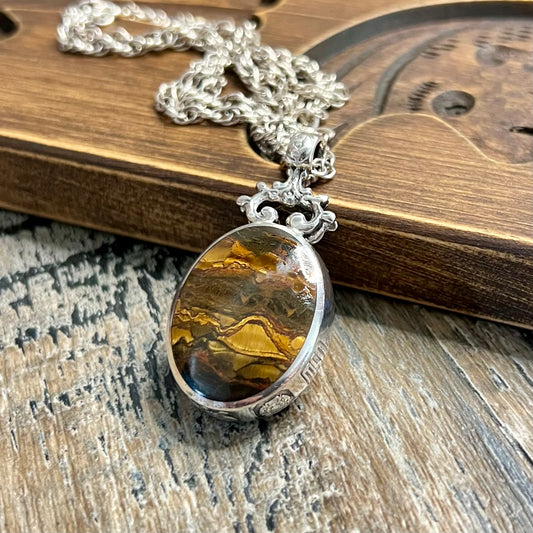 Vintage David Scott Walker Sheffield 1985 Hallmark Heavy Double Fob Pendant Necklace