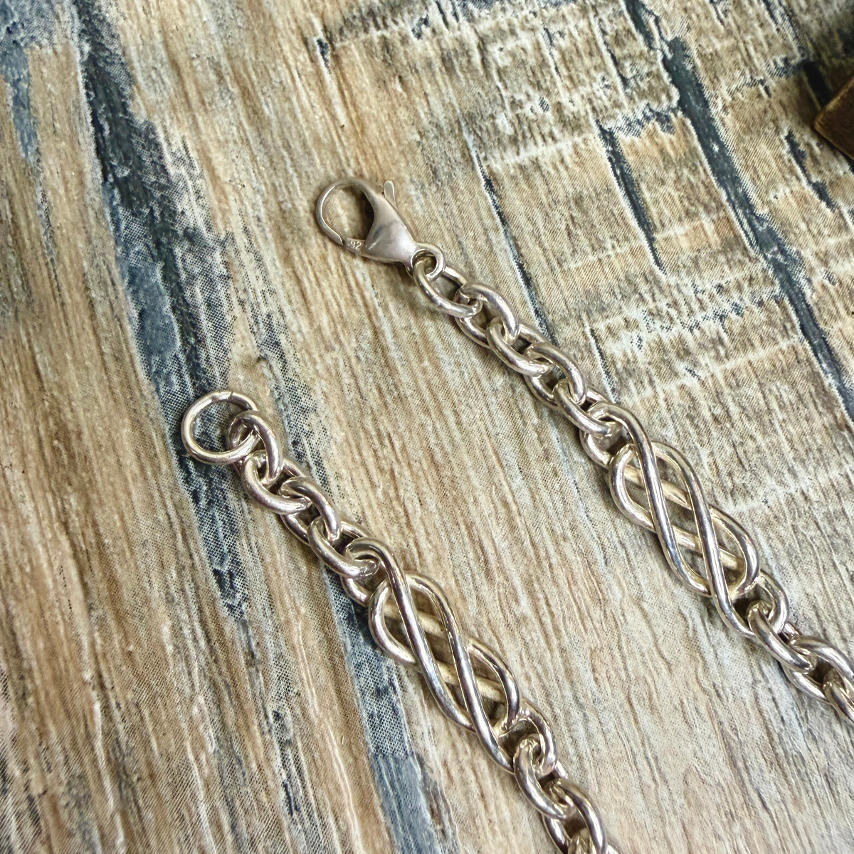 Sterling Silver Chunky Fancy Link 28 Inch Length Fully Hallmarked Chain