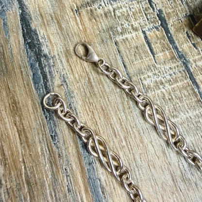 Sterling Silver Chunky Fancy Link 28 Inch Length Fully Hallmarked Chain