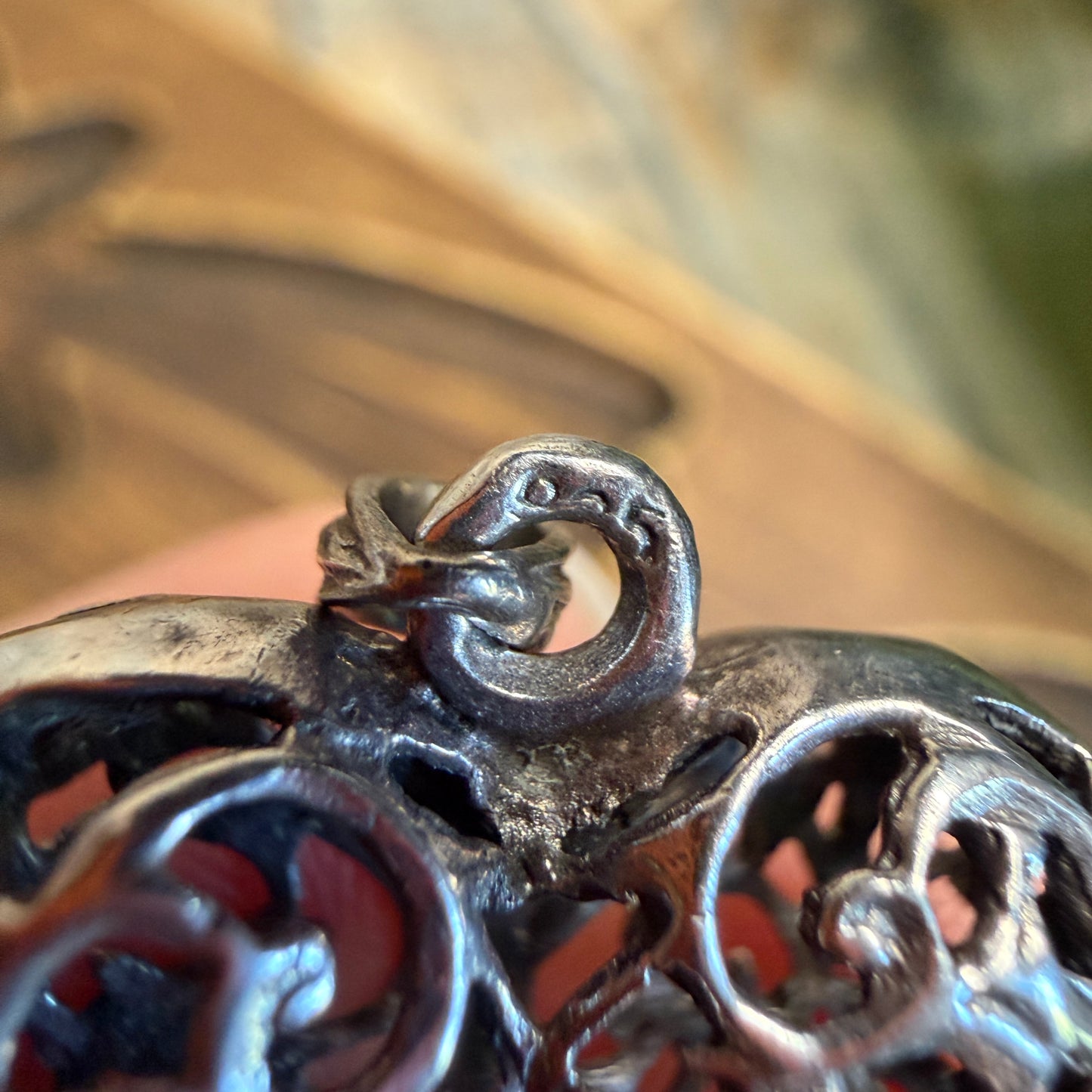 Dreamy Ornate Cut Out Sterling Silver Heart Pendant