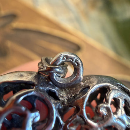 Dreamy Ornate Cut Out Sterling Silver Heart Pendant