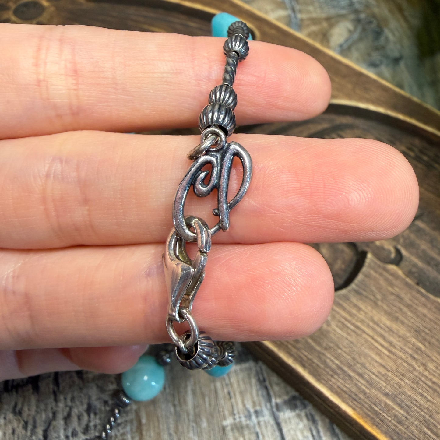 Carolyn Pollack Relios Southwestern Turquoise and Pearl Sterling Silver Strand Necklace