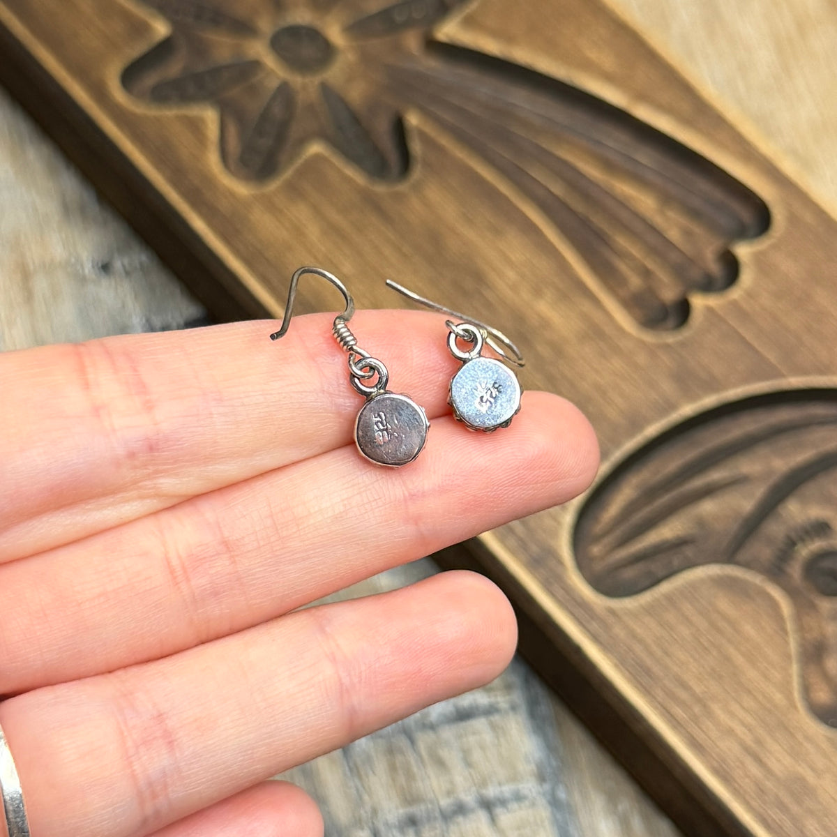 Beautiful Sterling Silver Ornate Amethyst Drop Earrings