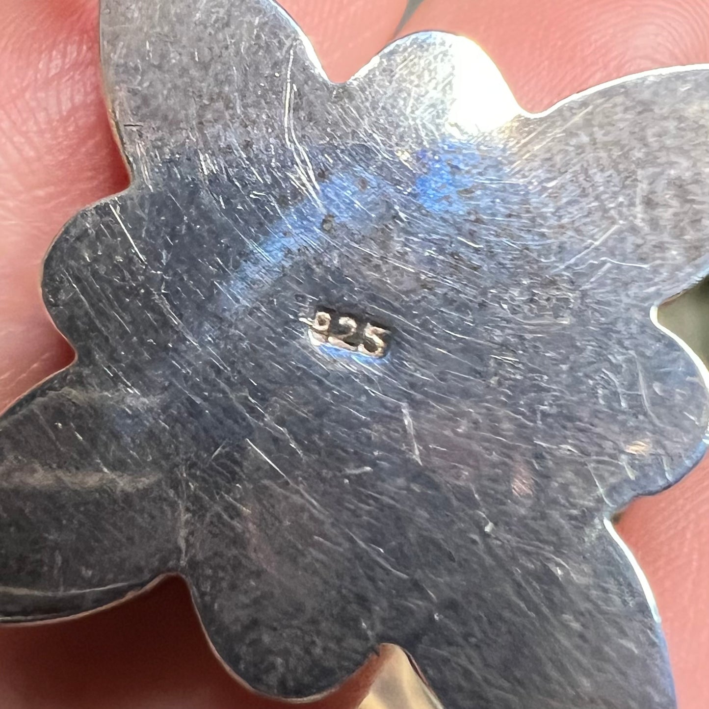 Dreamy Sterling Silver Turquoise Coral Southwestern Style Cross Pendant