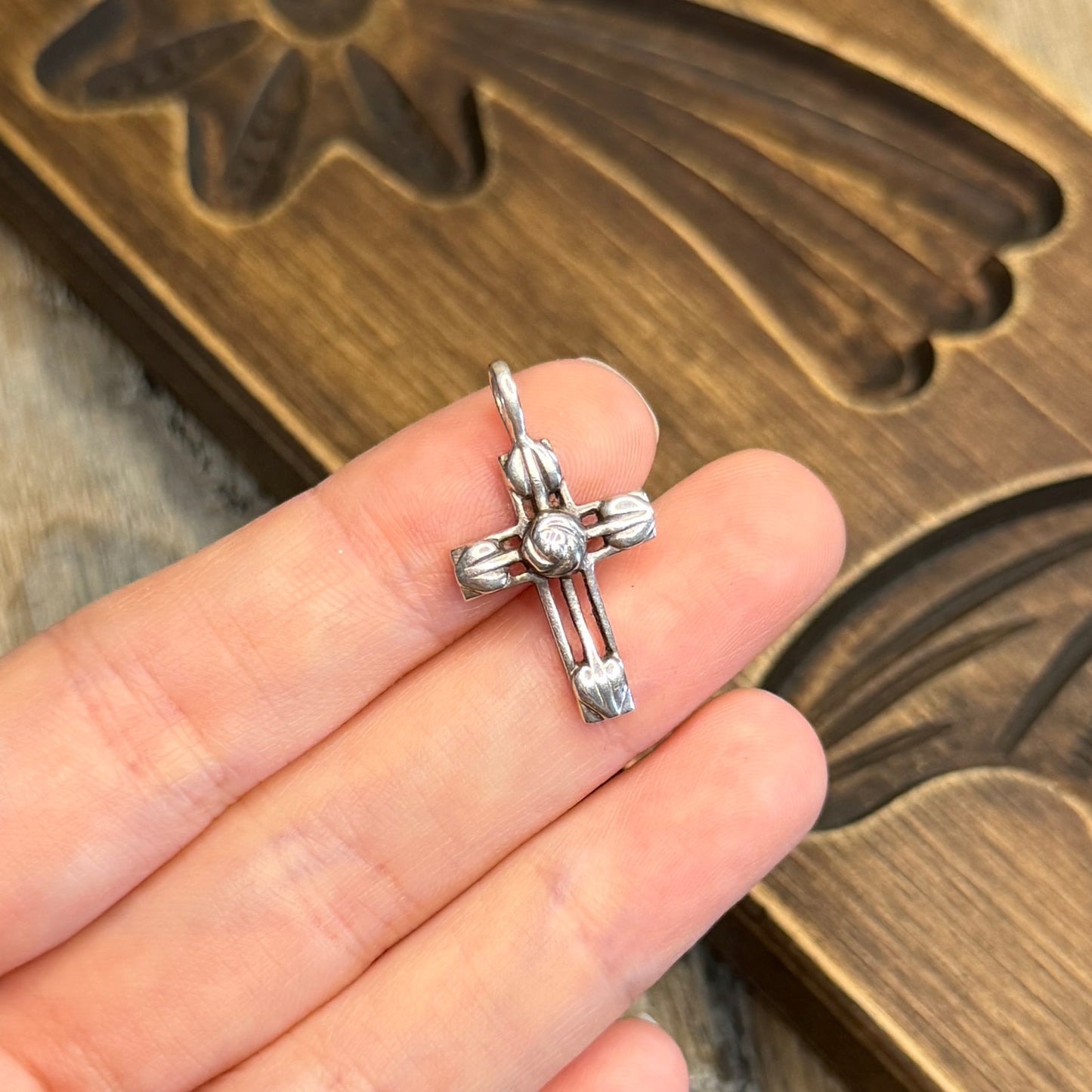 Beautiful Sterling Silver Kit Heath Celtic Cross Pendant