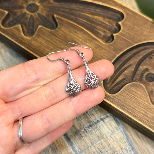 Classic Sterling Silver Kit Heath Celtic Knot Earrings
