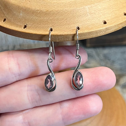 Dreamy Sterling Silver Art Nouveau Style Amethyst Earrings