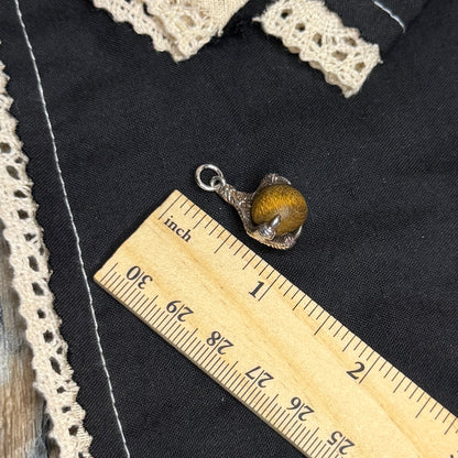 Gothic Vintage Sterling Silver ‘Touch Wood’ Talon Charm / Pendant