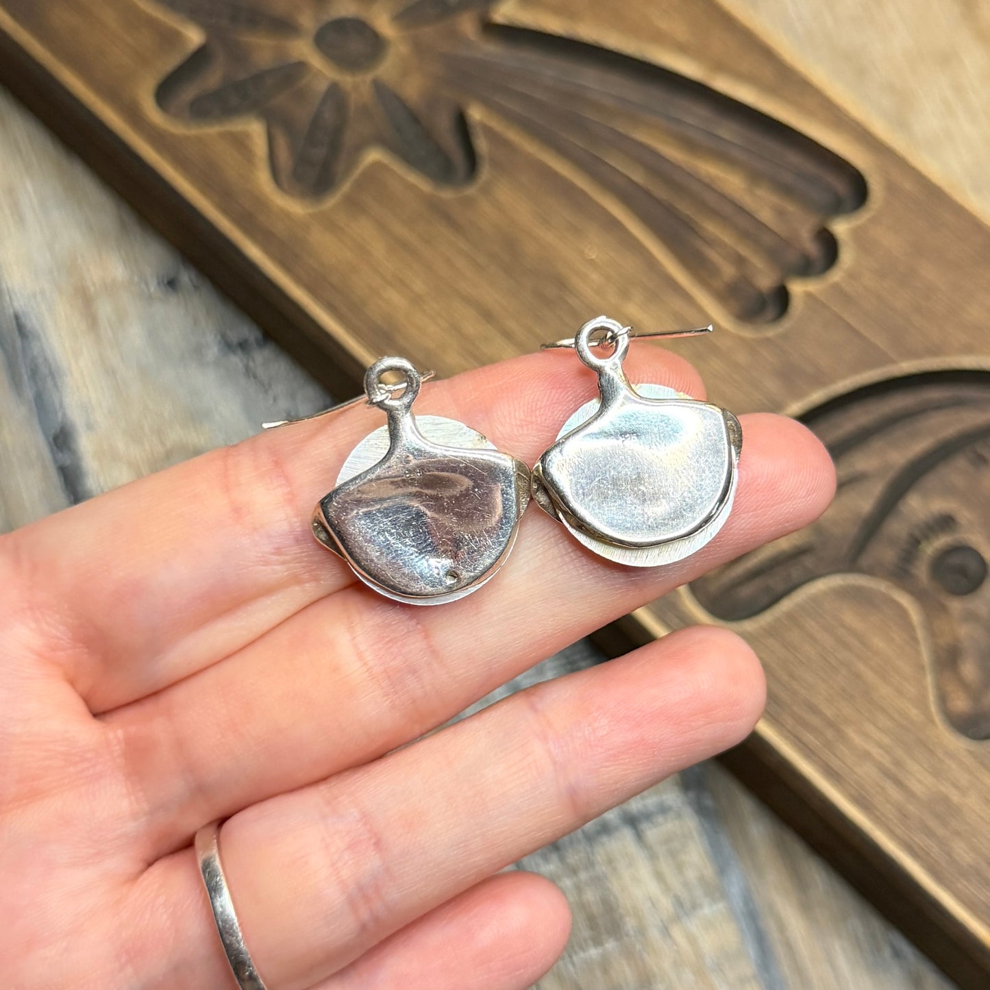 Whimsy Sterling Silver Mother Of Pearl Planet Earrings