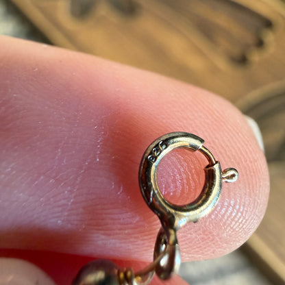 Dreamy Mother of Pearl Sterling Silver Oxidised Moon Charm