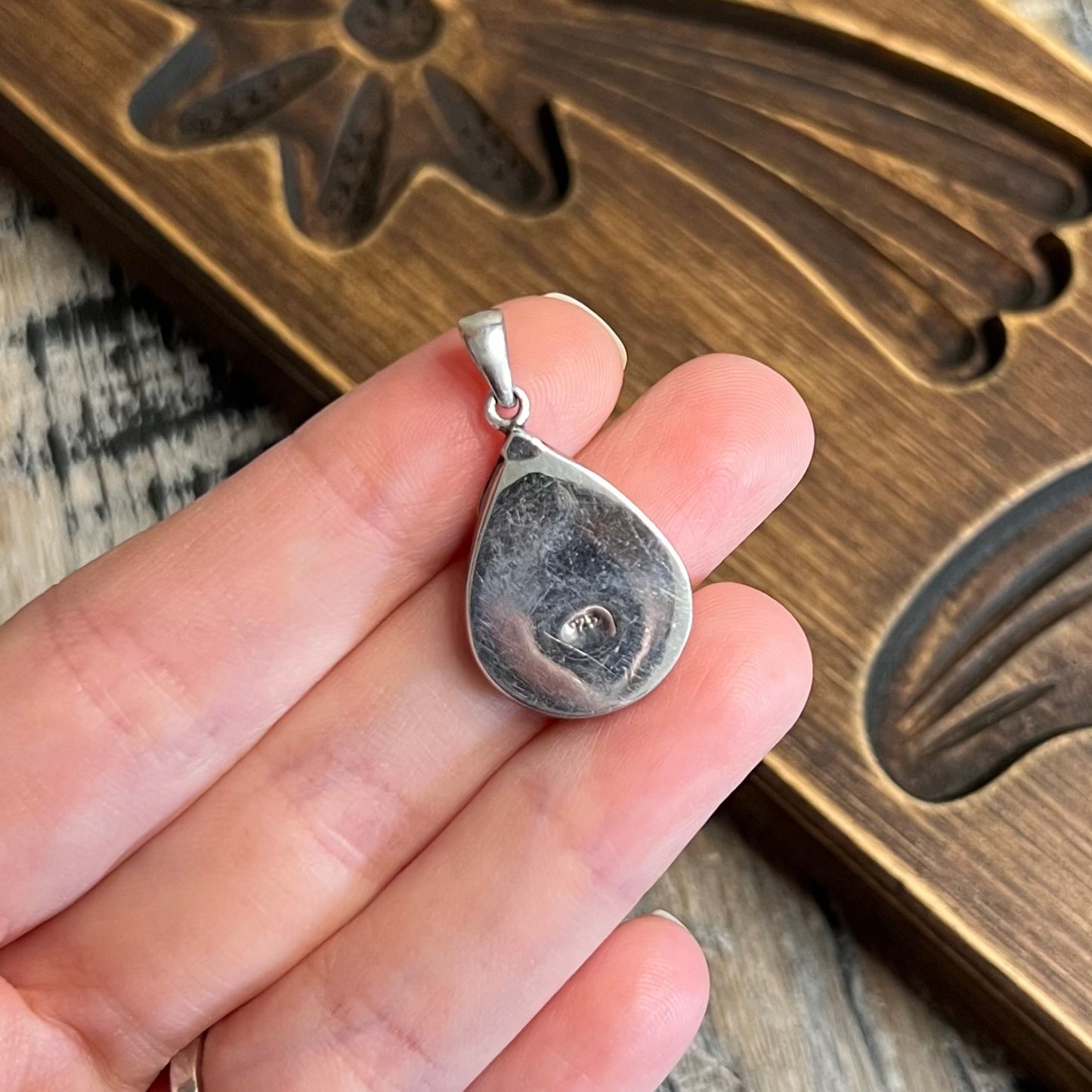Dreamy Sterling Silver Spiral Abalone Boho Style Pendant Charm