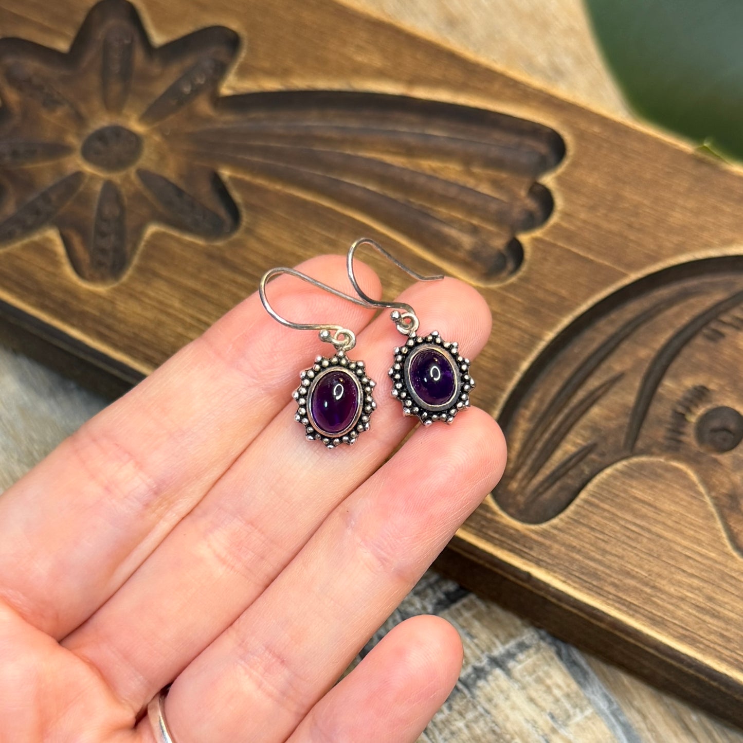 Dreamy Sterling Silver Chateau D Argent Designer Amethyst Earrings