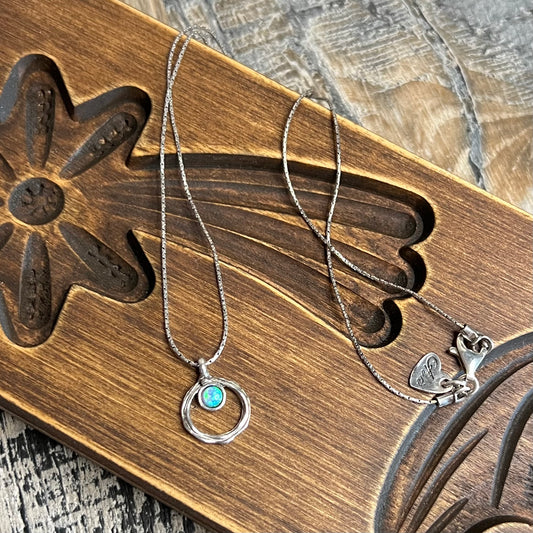 Dreamy Sterling Silver Aviv Didae Israel Opal Pendant Necklace