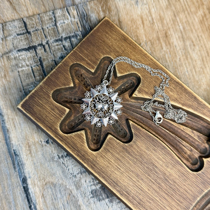 Whimsy Sterling Silver Filigree Star Presentosa Pendant Necklace
