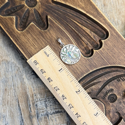 Whimsy Sterling Silver Tree Cut Out Shell Pendant