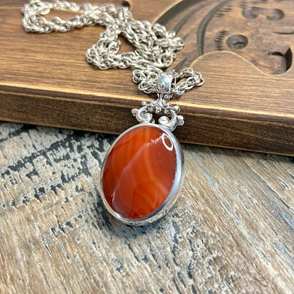 Vintage David Scott Walker Sheffield 1985 Hallmark Heavy Double Fob Pendant Necklace