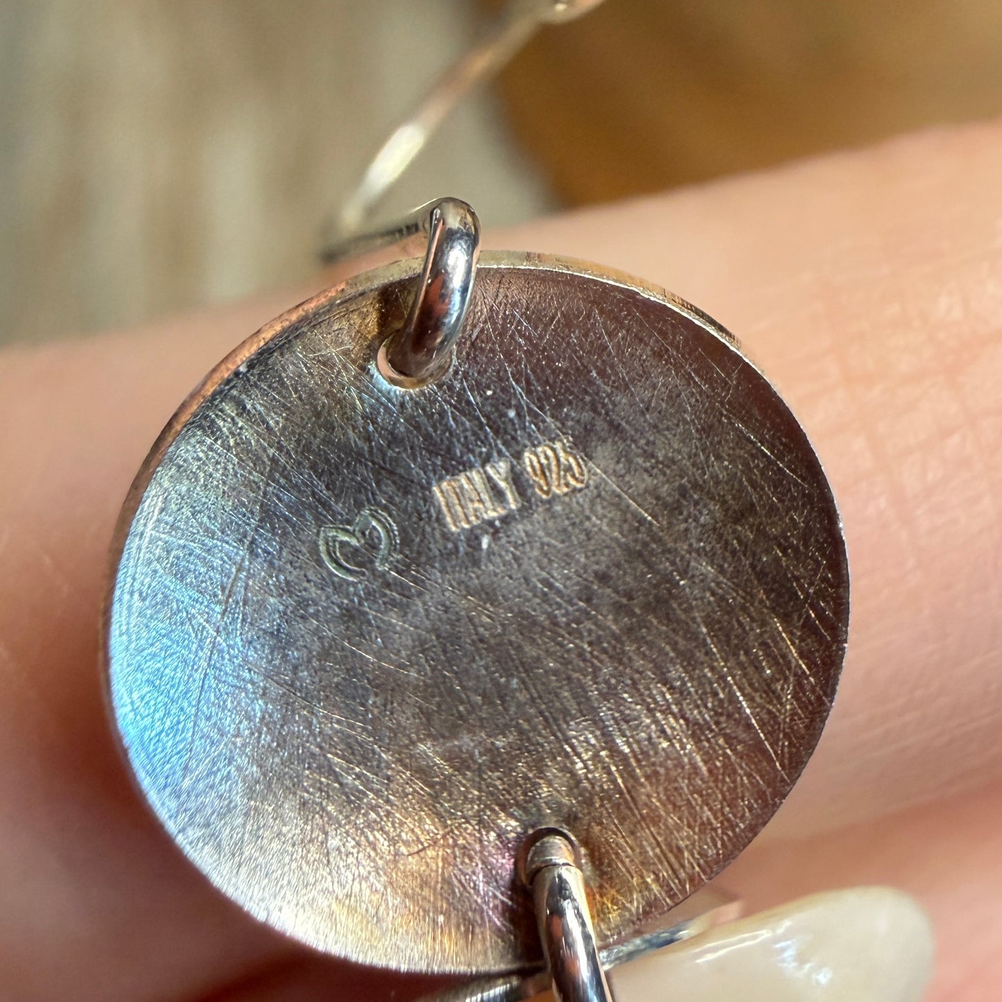 Minimalist Circle Brushed Sterling Silver Disk Earrings